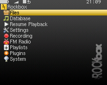 Rockbox 默认主题主菜单